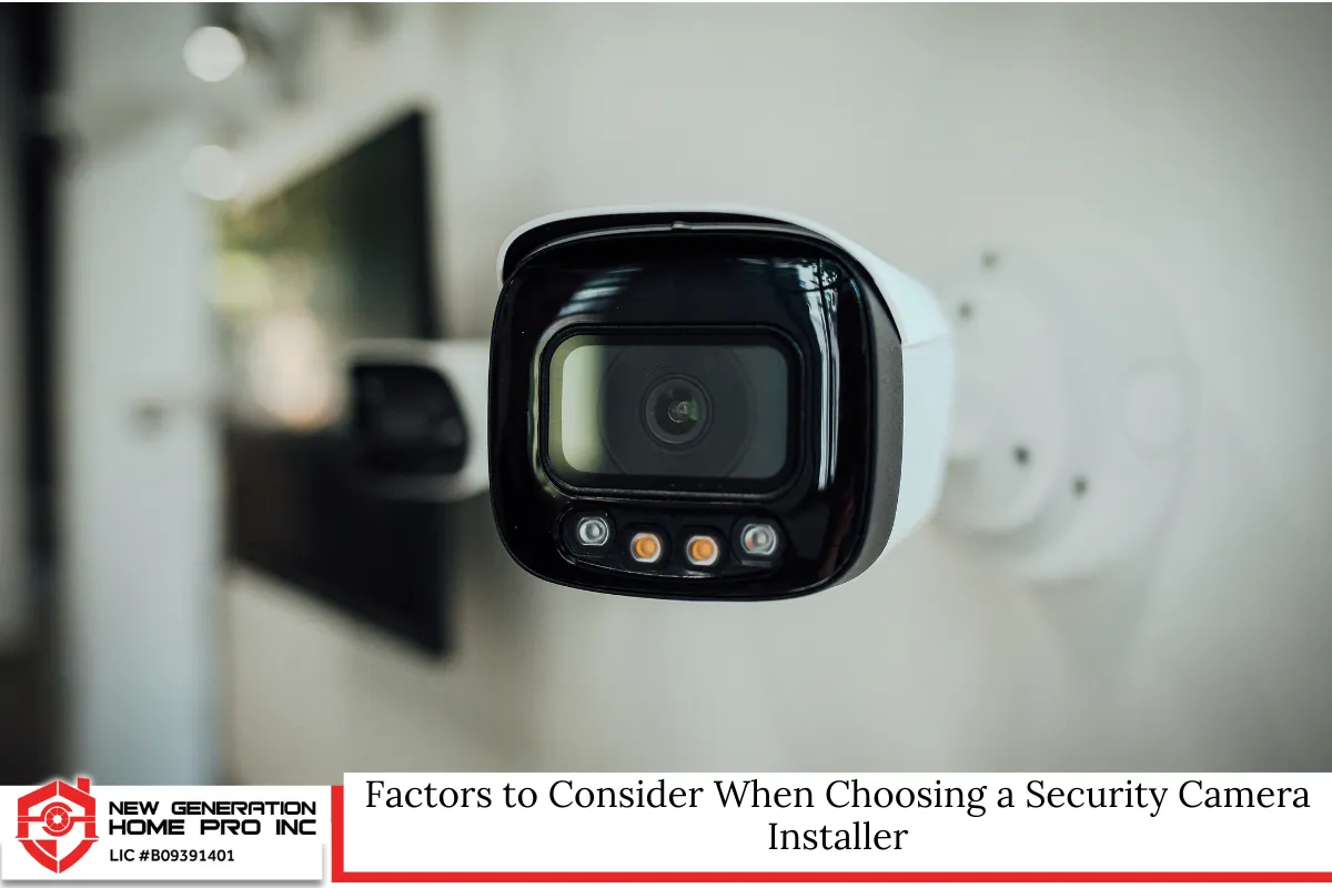 Factors to Consider When Choosing a Security Camera Installer