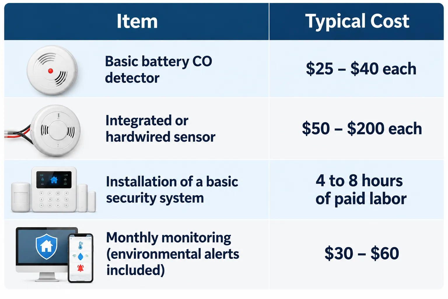 Cost and Ongoing Maintenance for CO Detectors in Conroe
